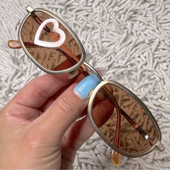 SERENGETI Visa DR6418 VINTAGE Antique Gold Sunglasses Brown Lens Rare Japan